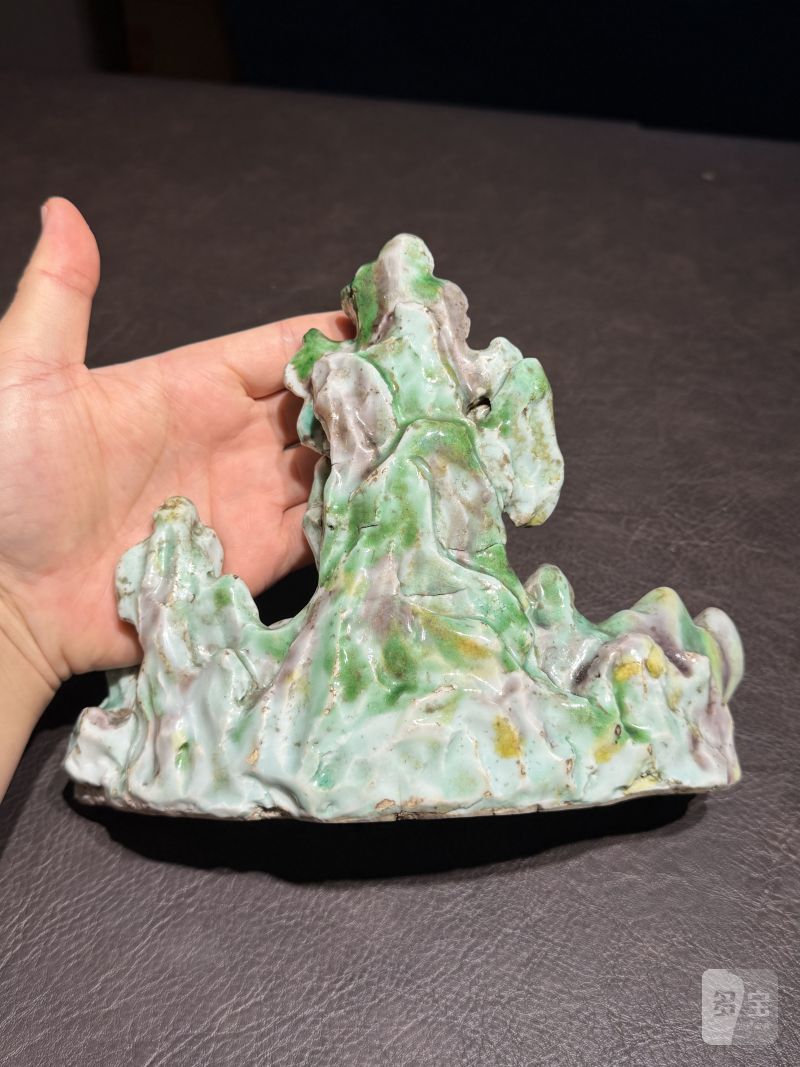 清康熙 粉彩福山寿海笔山 - 图6